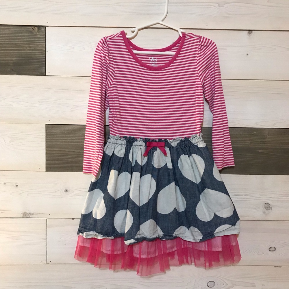 Children’s Place ⚜️ Heart & Stripes Toddler Dress